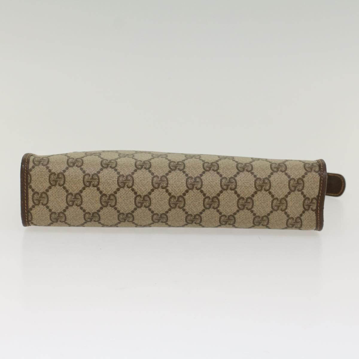 GUCCI GG Canvas Clutch Bag PVC Leather Beige 014.122.6063.4021 yk7734