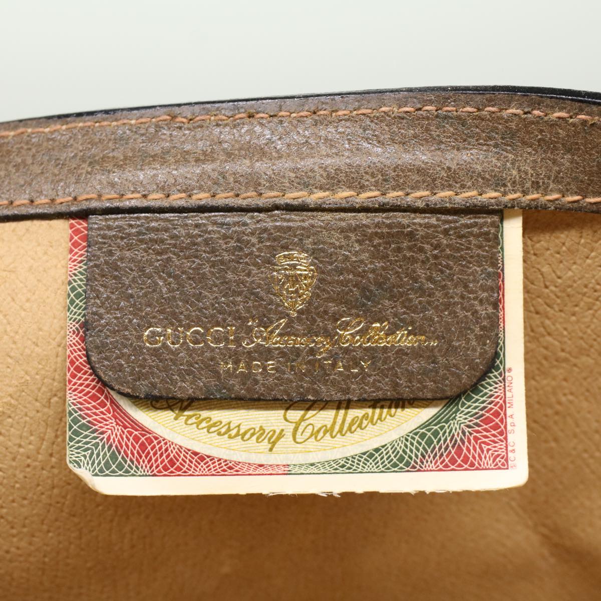 GUCCI GG Canvas Web Sherry Line Clutch Bag Beige Red Green 89.01.007 yk7743