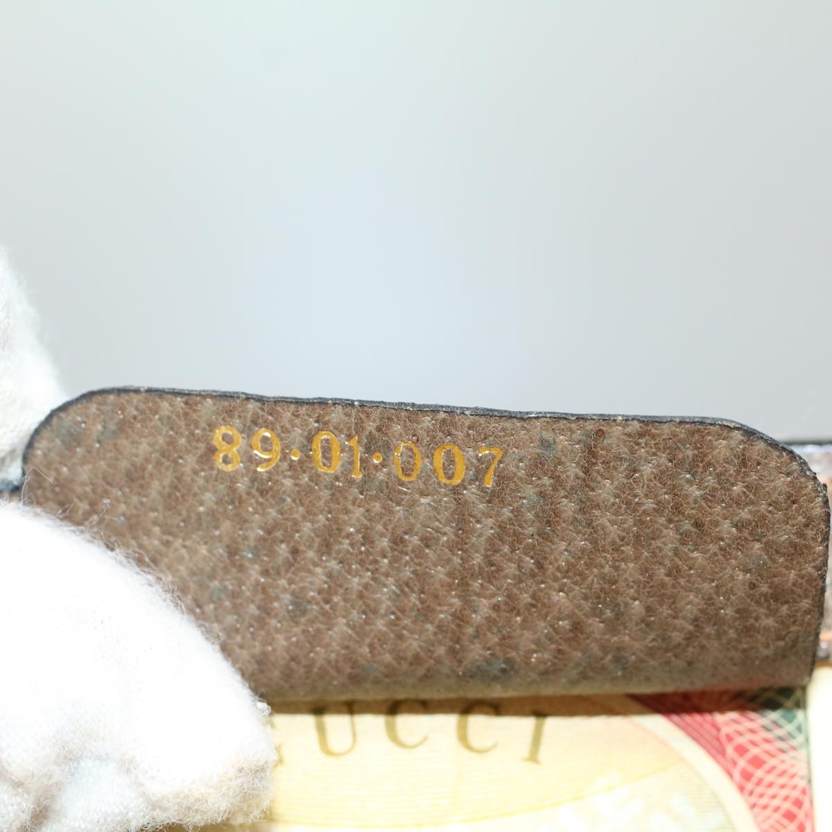 GUCCI GG Canvas Web Sherry Line Clutch Bag Beige Red Green 89.01.007 yk7743