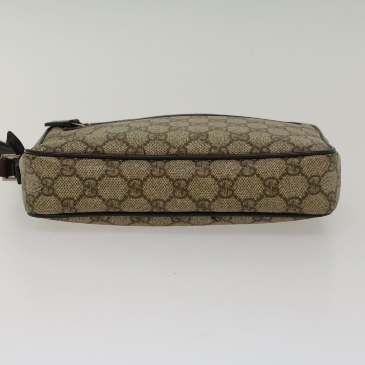 GUCCI GG Canvas Clutch Bag PVC Leather Beige 73956 yk7760