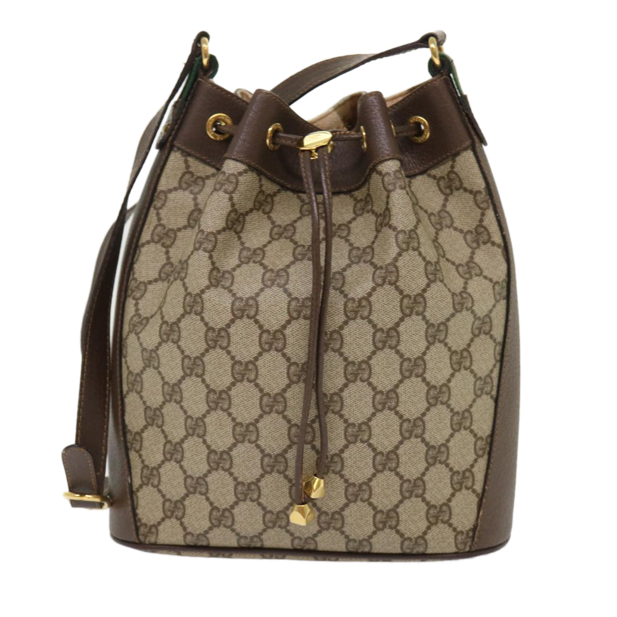 GUCCI GG Canvas Web Sherry Line Shoulder Bag Beige Red 164.02.034 yk7777