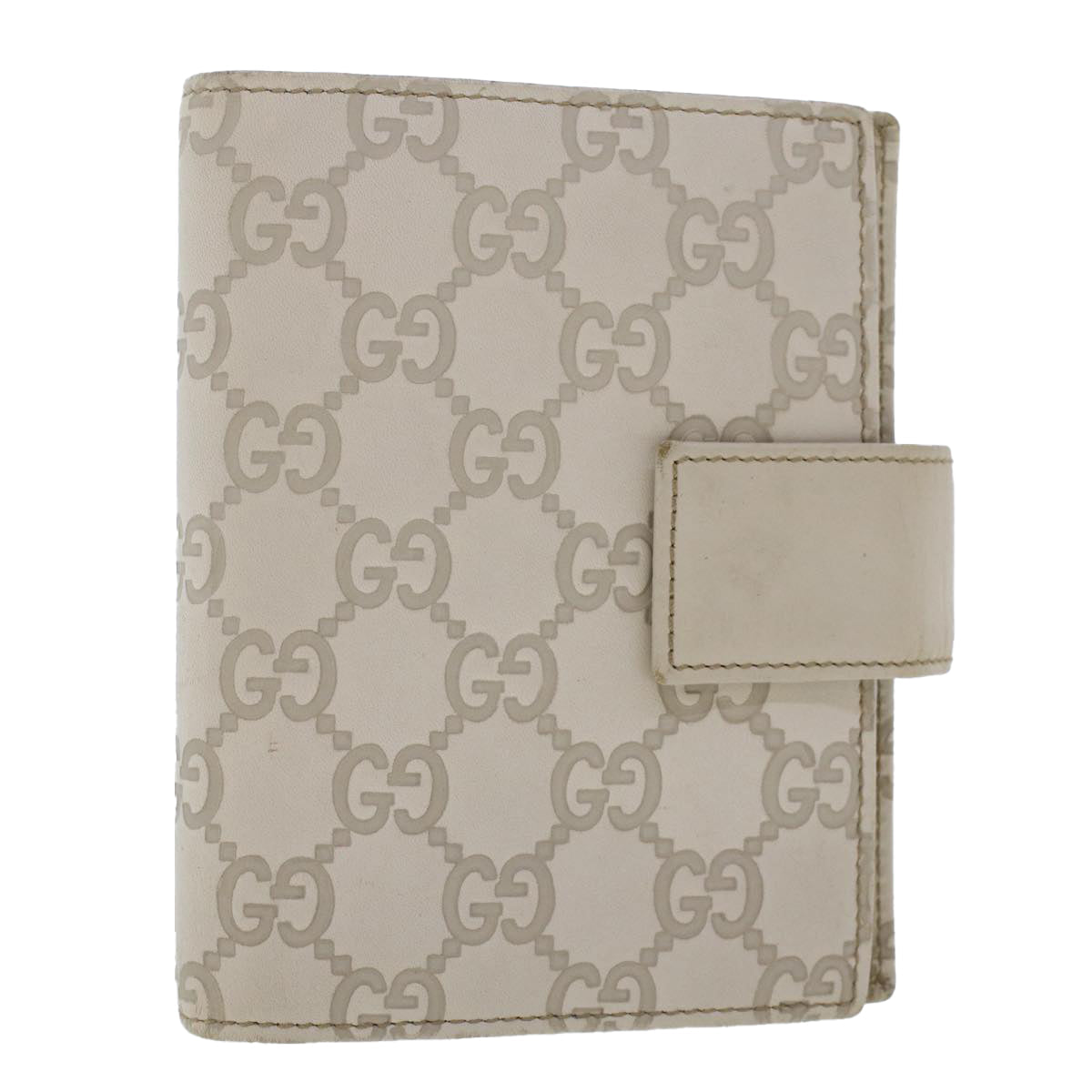 GUCCI GG Canvas Guccissima Day Planner Cover White 115240 yk7785