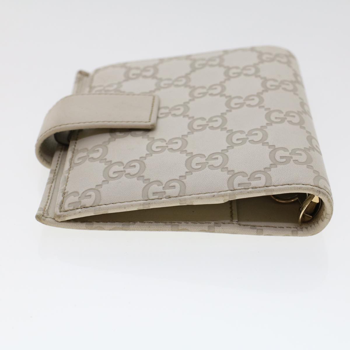 GUCCI GG Canvas Guccissima Day Planner Cover White 115240 yk7785