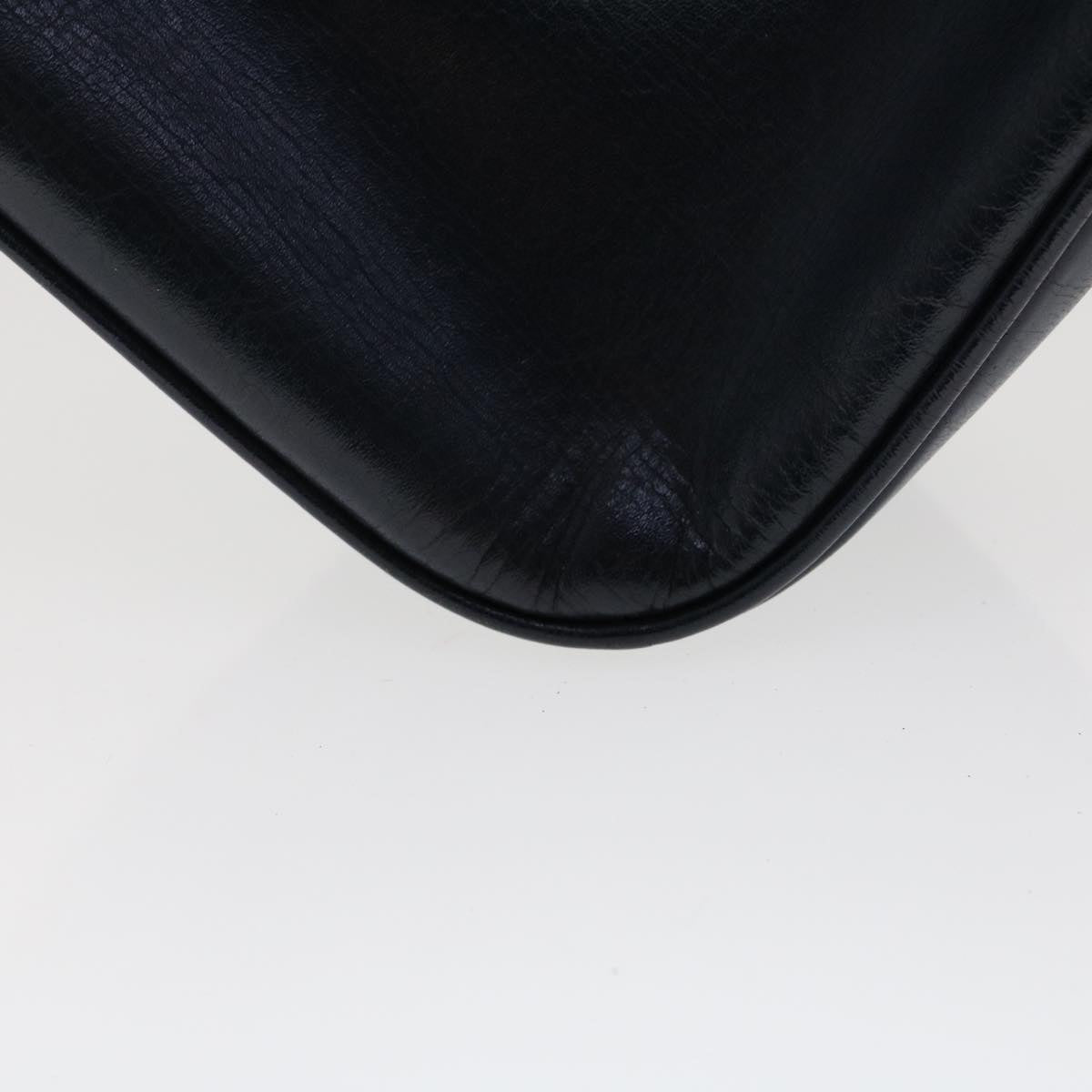 GUCCI Shoulder Bag Leather 2Set Black Navy yk7836B