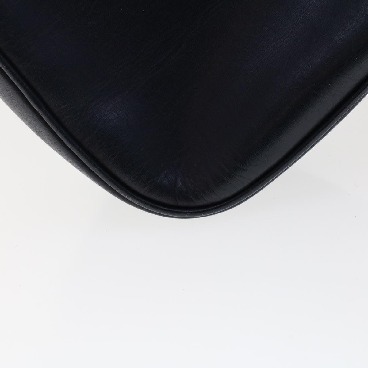 GUCCI Shoulder Bag Leather 2Set Black Navy yk7836B