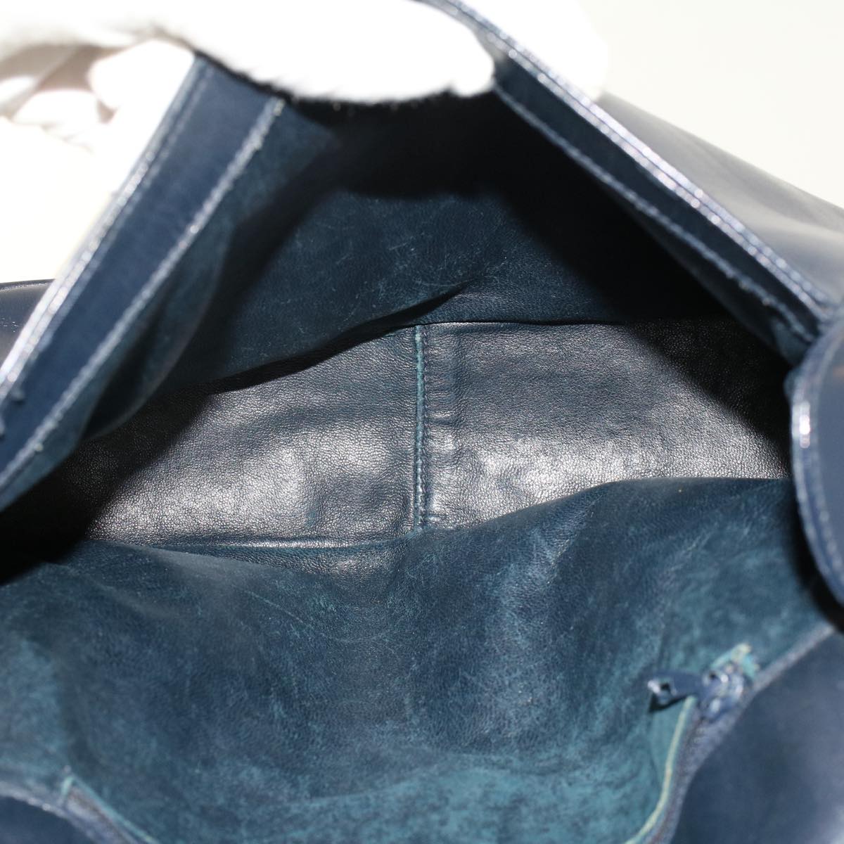 GUCCI Shoulder Bag Leather 2Set Black Navy yk7836B