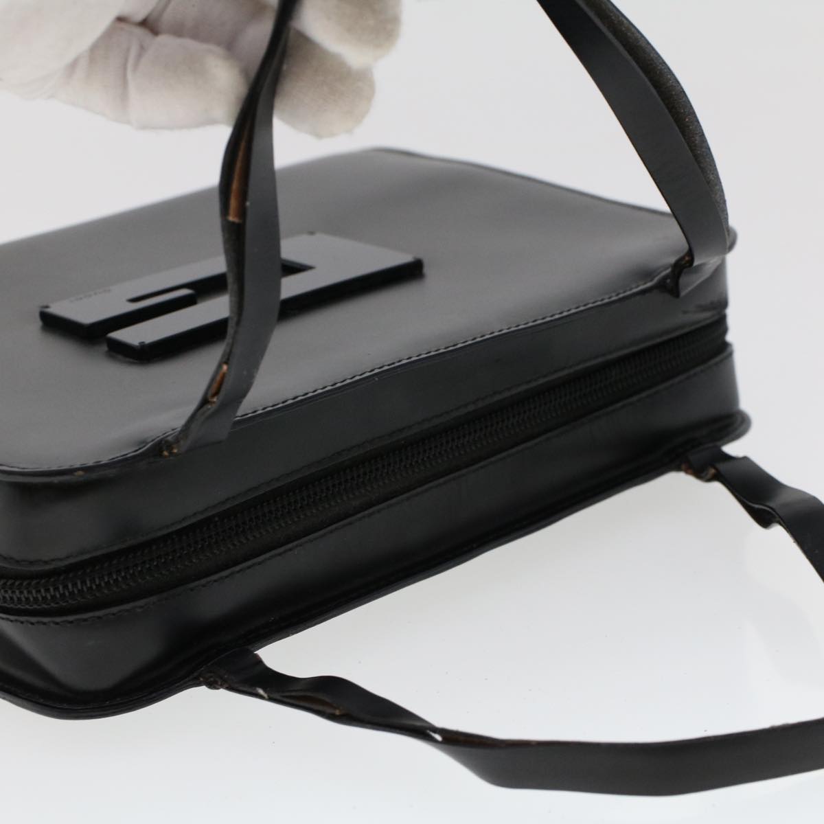 GUCCI Shoulder Bag Leather 2Set Black Navy yk7836B