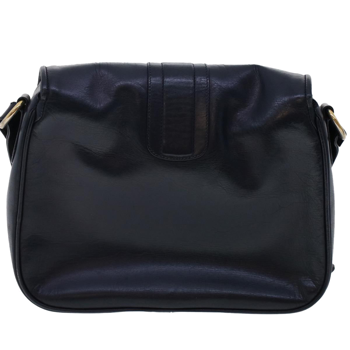 GUCCI Shoulder Bag Leather 2Set Black Navy yk7836B