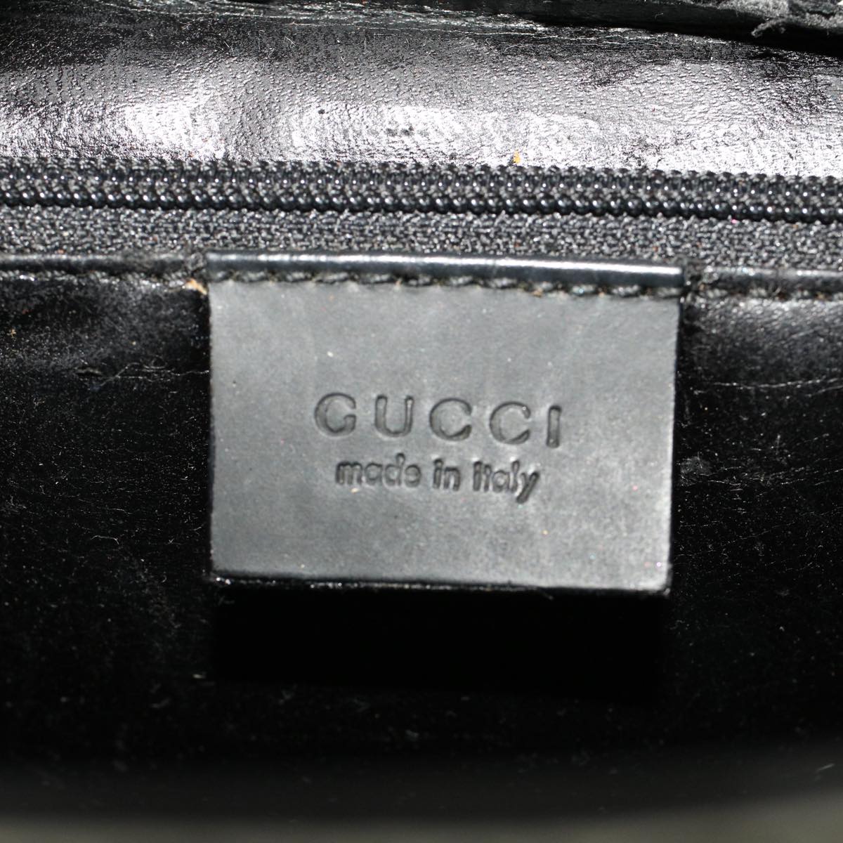 GUCCI Shoulder Bag Leather 2Set Black Navy yk7836B