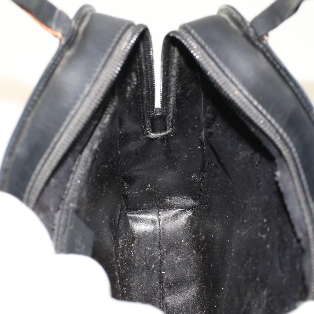 GUCCI Shoulder Bag Leather 2Set Black Navy yk7836B
