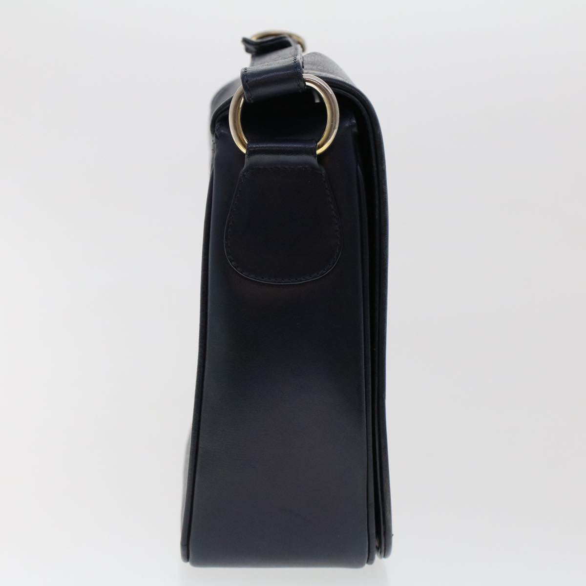 GUCCI Shoulder Bag Leather 2Set Black Navy yk7836B