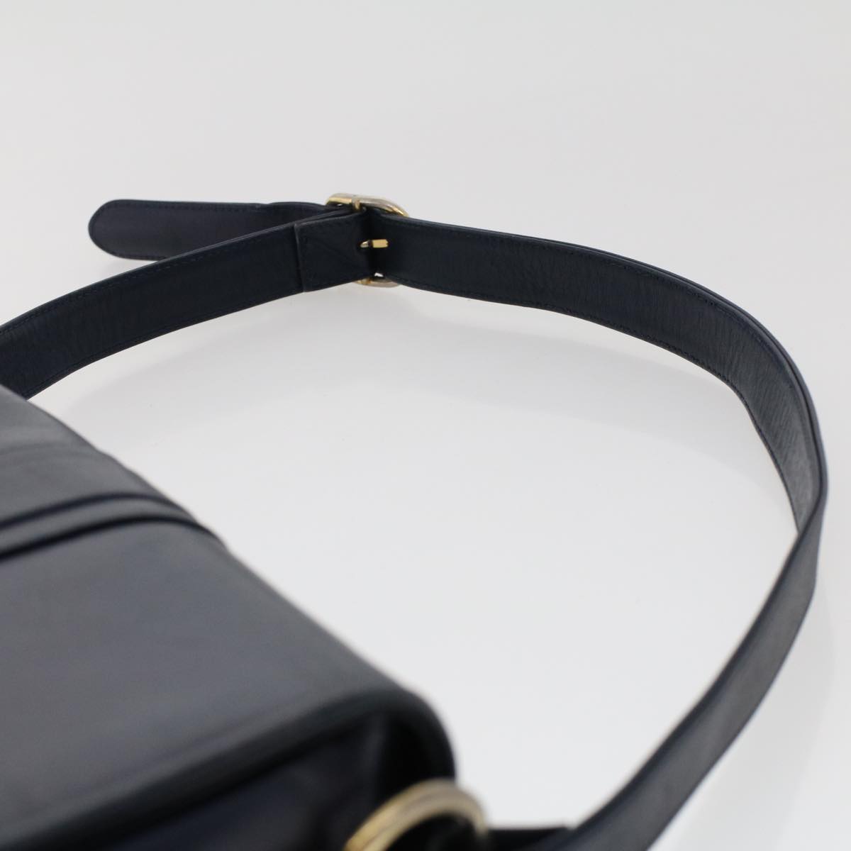 GUCCI Shoulder Bag Leather 2Set Black Navy yk7836B
