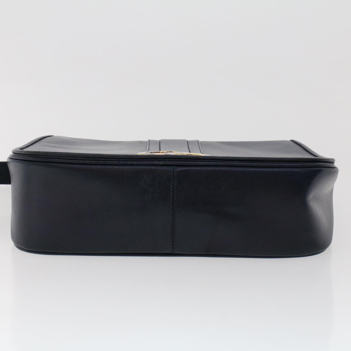 GUCCI Shoulder Bag Leather 2Set Black Navy yk7836B