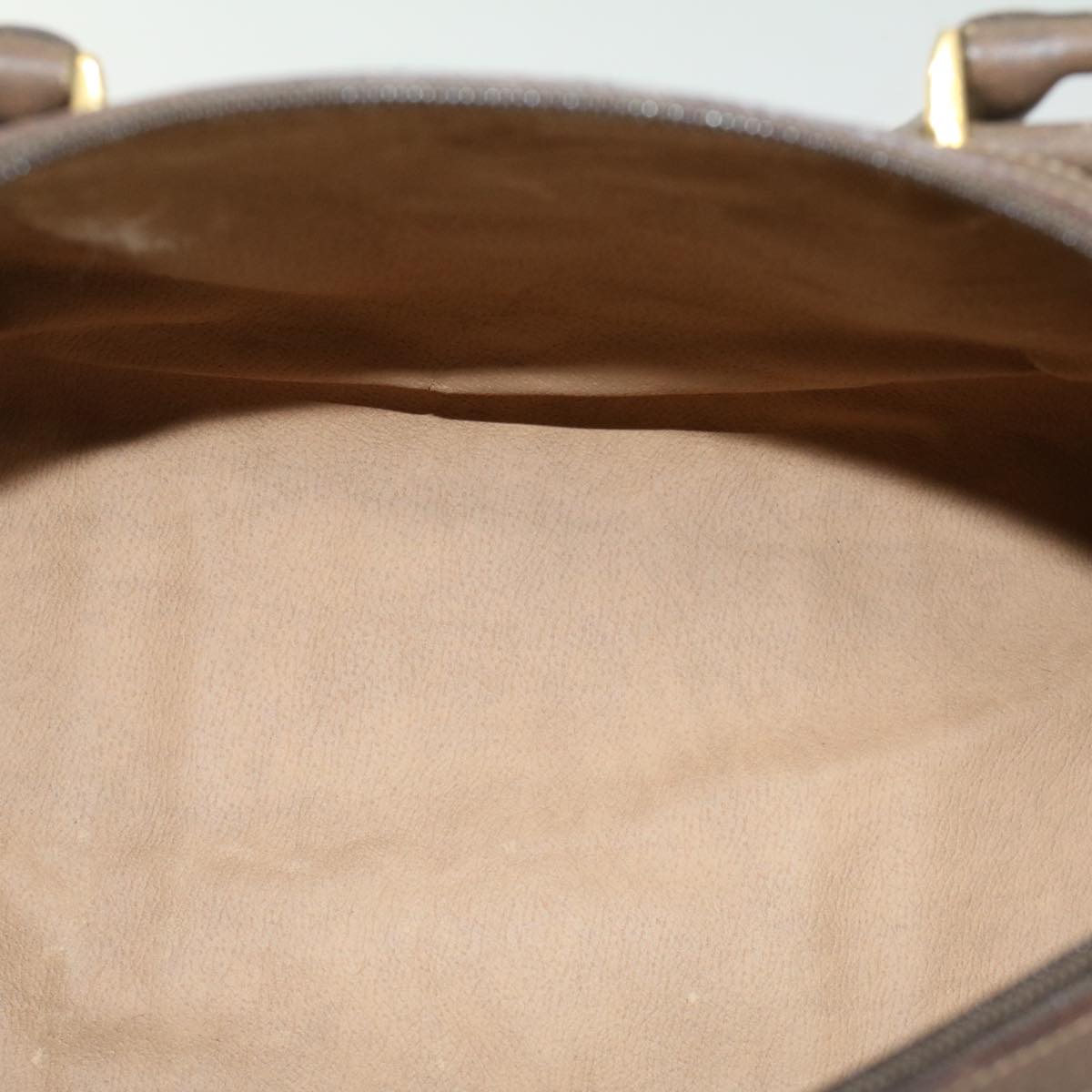 GUCCI GG Canvas Web Sherry Line Boston Bag PVC Leather Beige Green yk7850