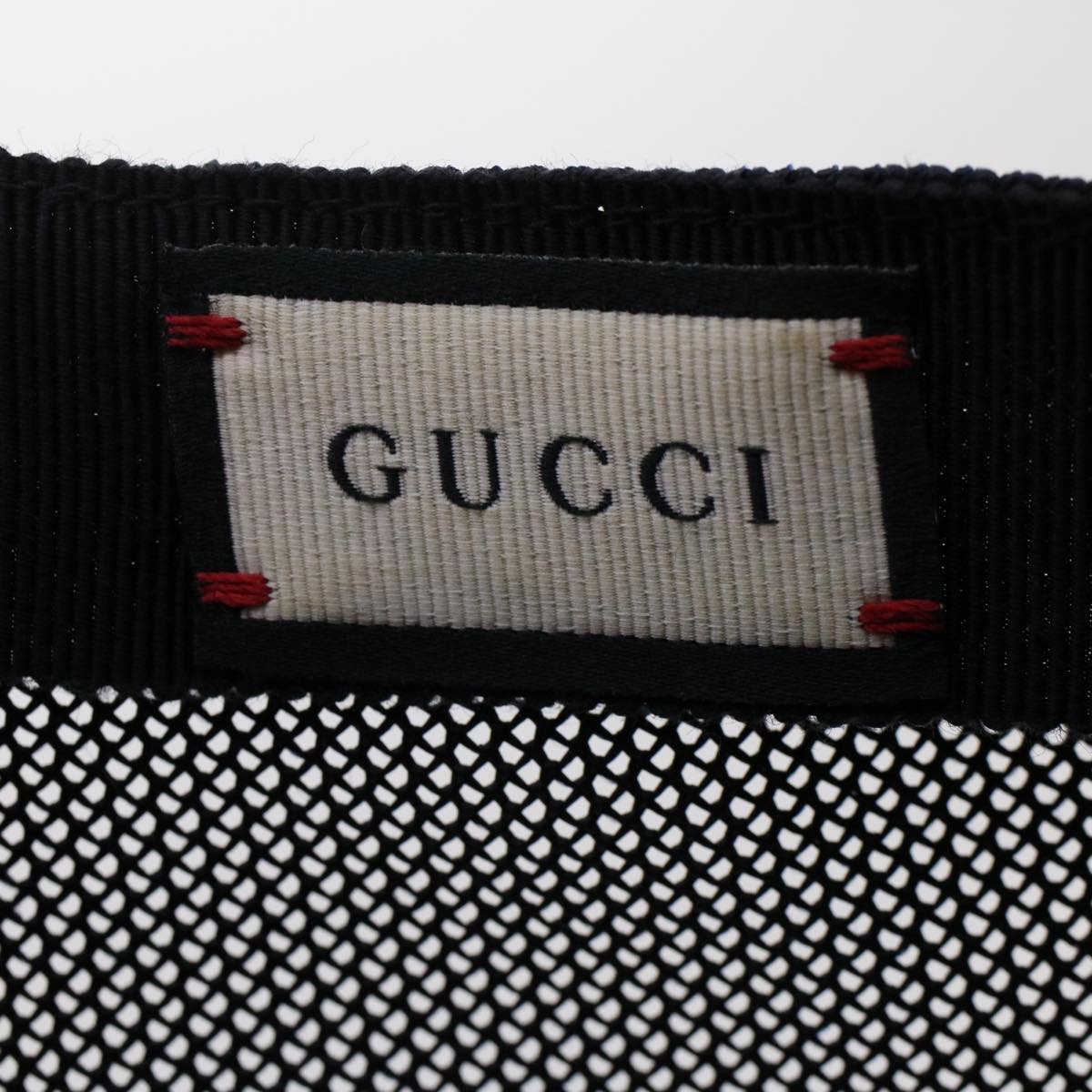 GUCCI GG Canvas Tiger Cap PVC Leather M 58 Beige Black 426887 4HB13 yk7869