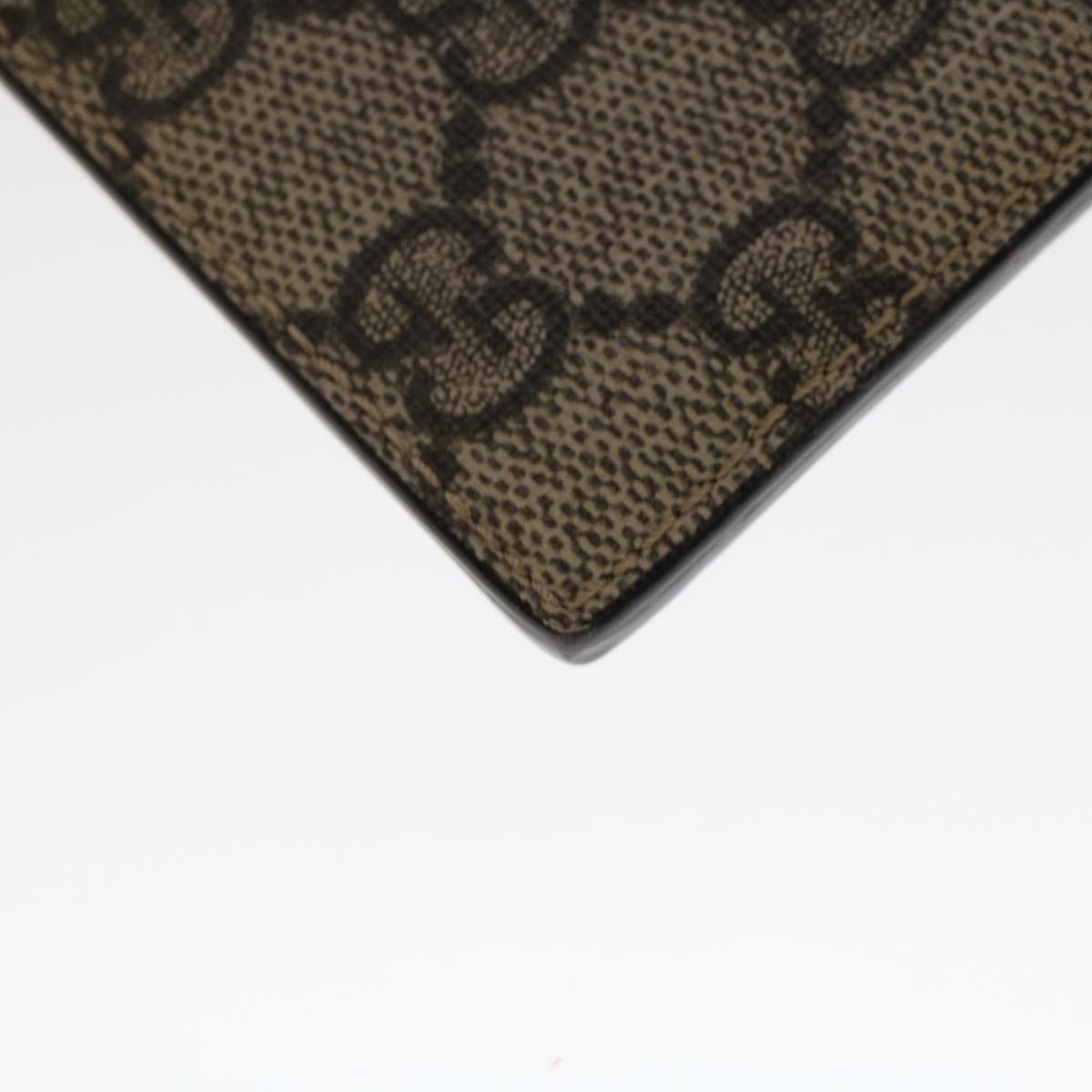 GUCCI GG Marmont Web Sherry Line Ofidia Card Case PVC Leather Beige yk7870