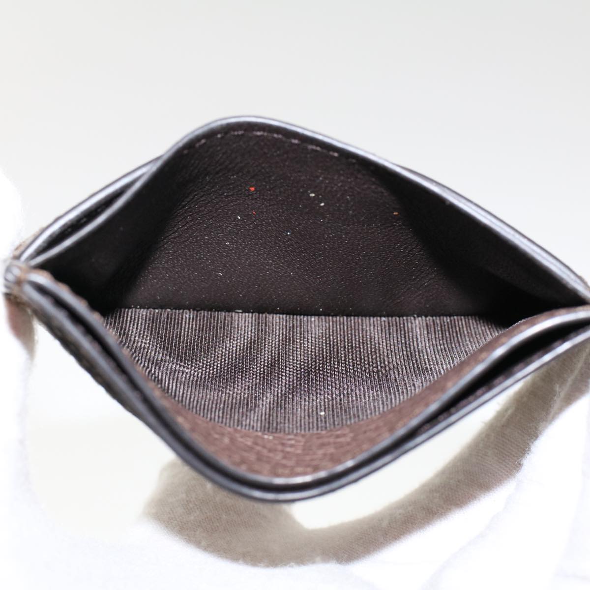 GUCCI GG Marmont Web Sherry Line Ofidia Card Case PVC Leather Beige yk7870