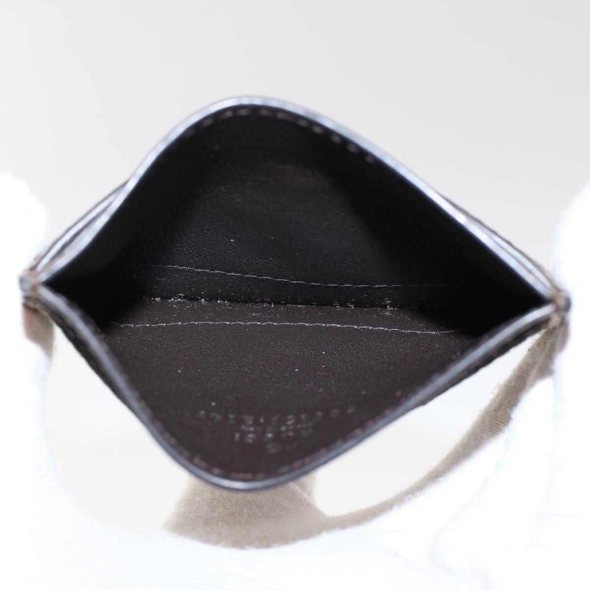 GUCCI GG Marmont Web Sherry Line Ofidia Card Case PVC Leather Beige yk7870