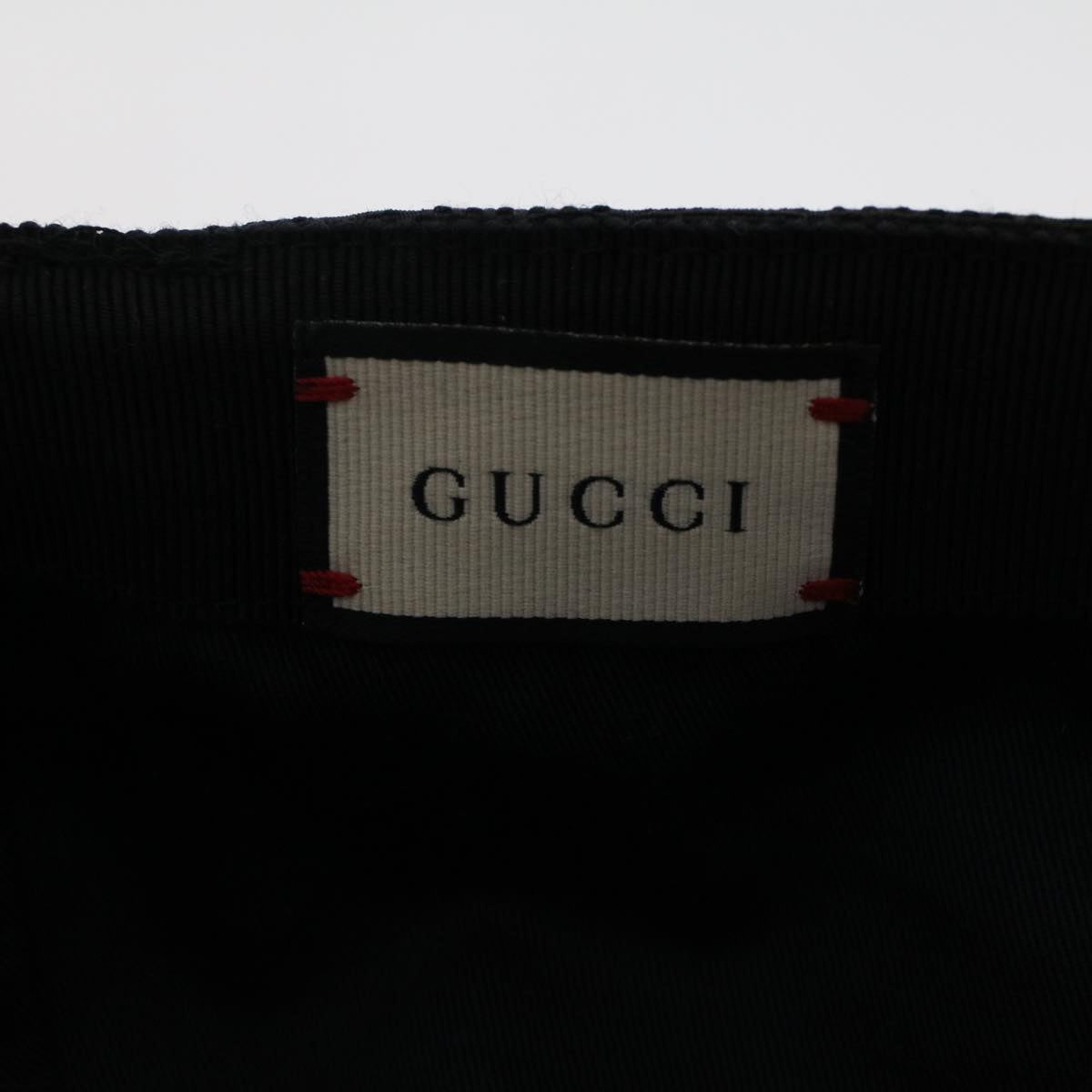 GUCCI GG Canvas Web Sherry Line Cap XL 60 Black Red Green 200035 yk7873