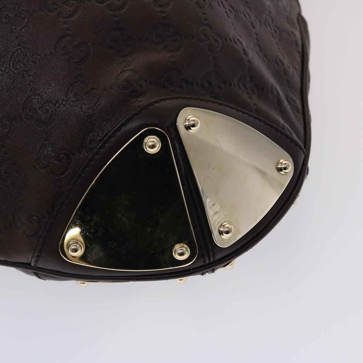 GUCCI Gucci Shima GG Canvas Bamboo Indy Shoulder Bag Brown 177088 yk7897