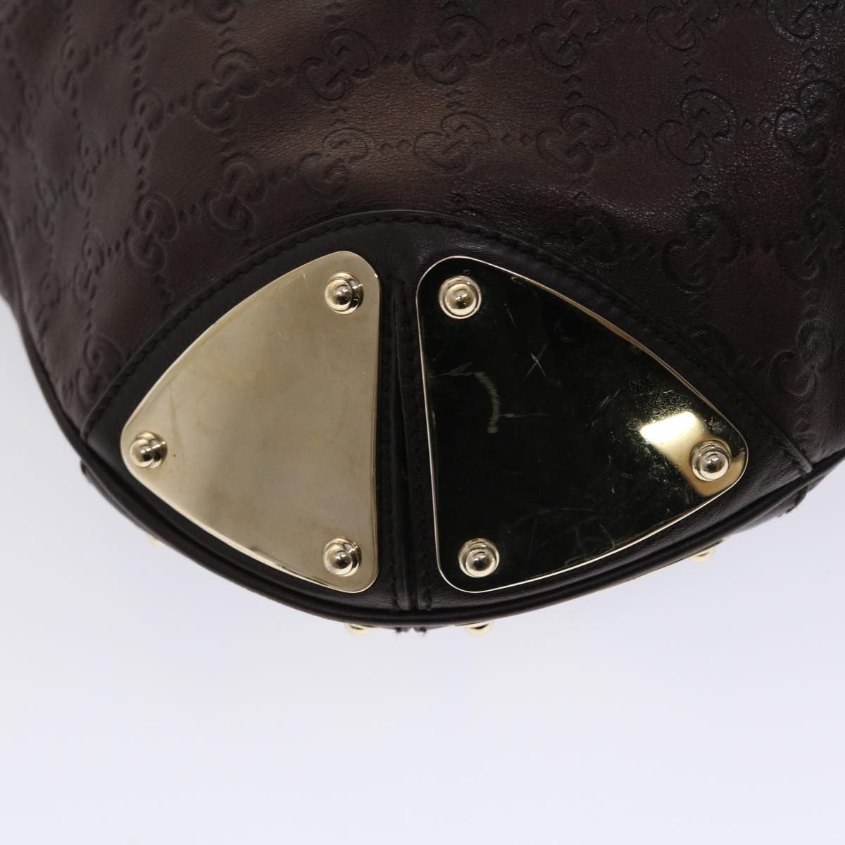 GUCCI Gucci Shima GG Canvas Bamboo Indy Shoulder Bag Brown 177088 yk7897