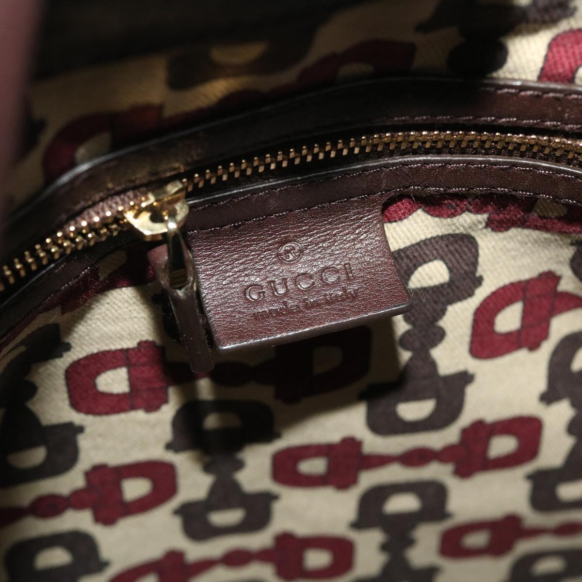 GUCCI Gucci Shima GG Canvas Bamboo Indy Shoulder Bag Brown 177088 yk7897