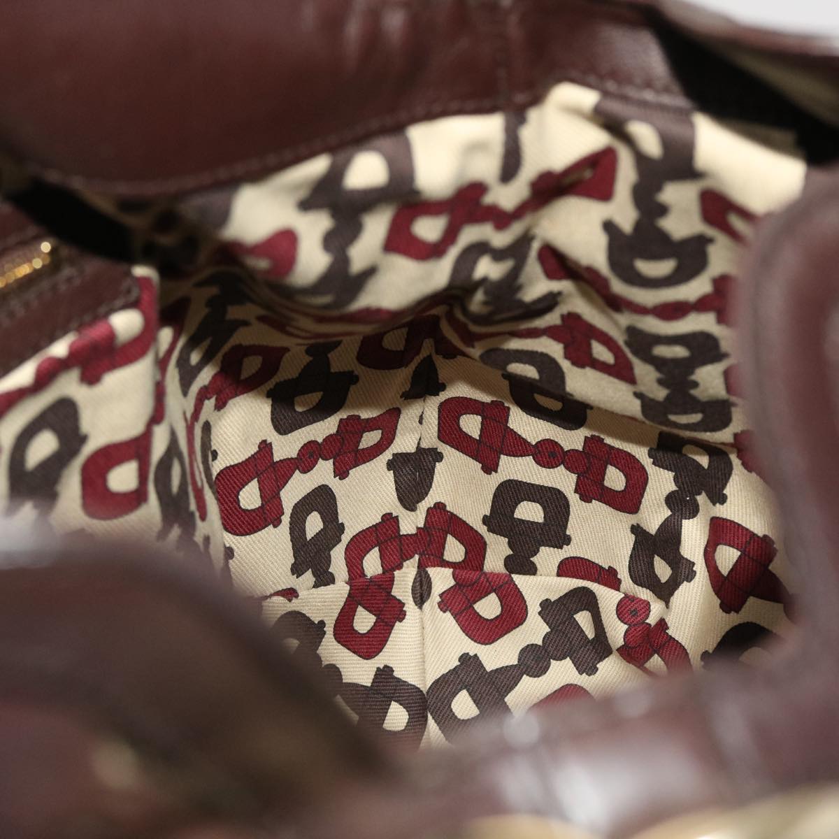 GUCCI Gucci Shima GG Canvas Bamboo Indy Shoulder Bag Brown 177088 yk7897