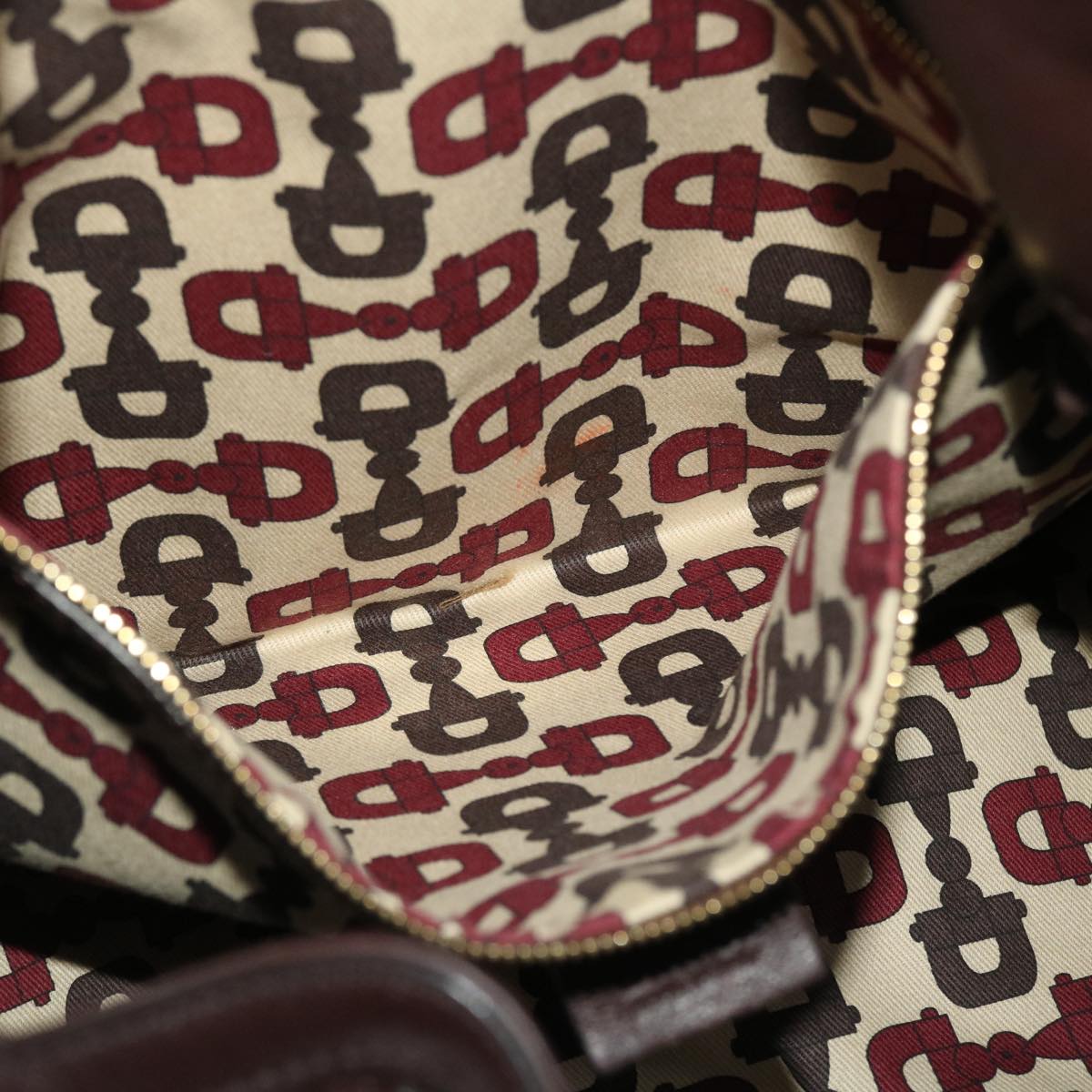 GUCCI Gucci Shima GG Canvas Bamboo Indy Shoulder Bag Brown 177088 yk7897