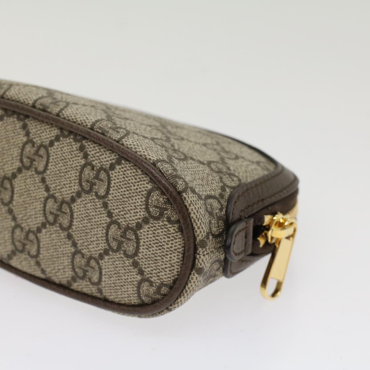 GUCCI GG Canvas Web Sherry Line Ophidia Cosmetic Pouch PVC Leather yk7912
