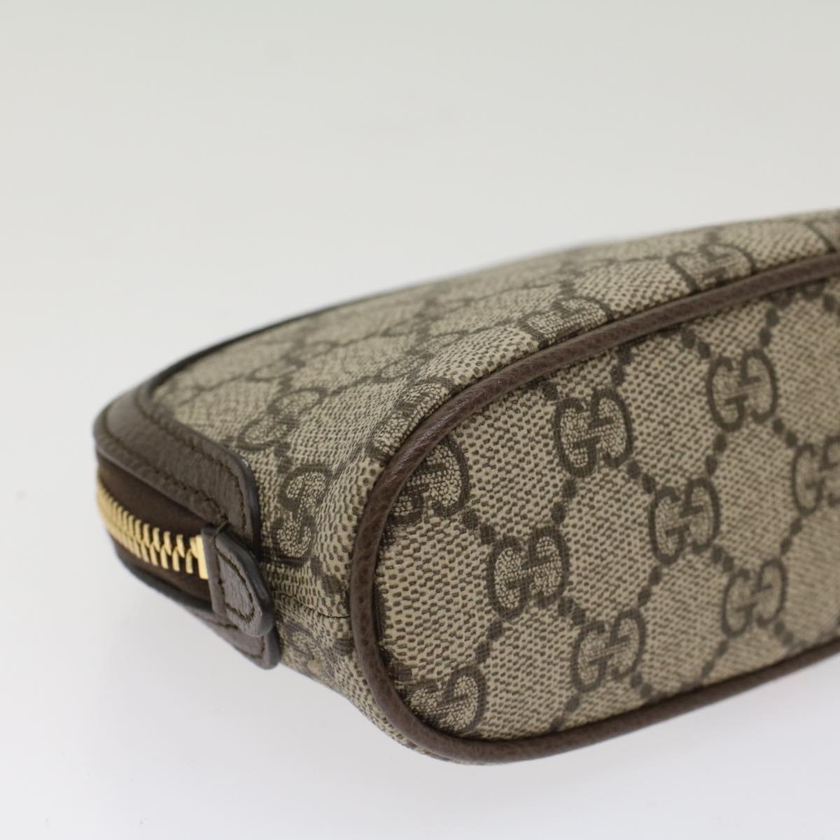 GUCCI GG Canvas Web Sherry Line Ophidia Cosmetic Pouch PVC Leather yk7912