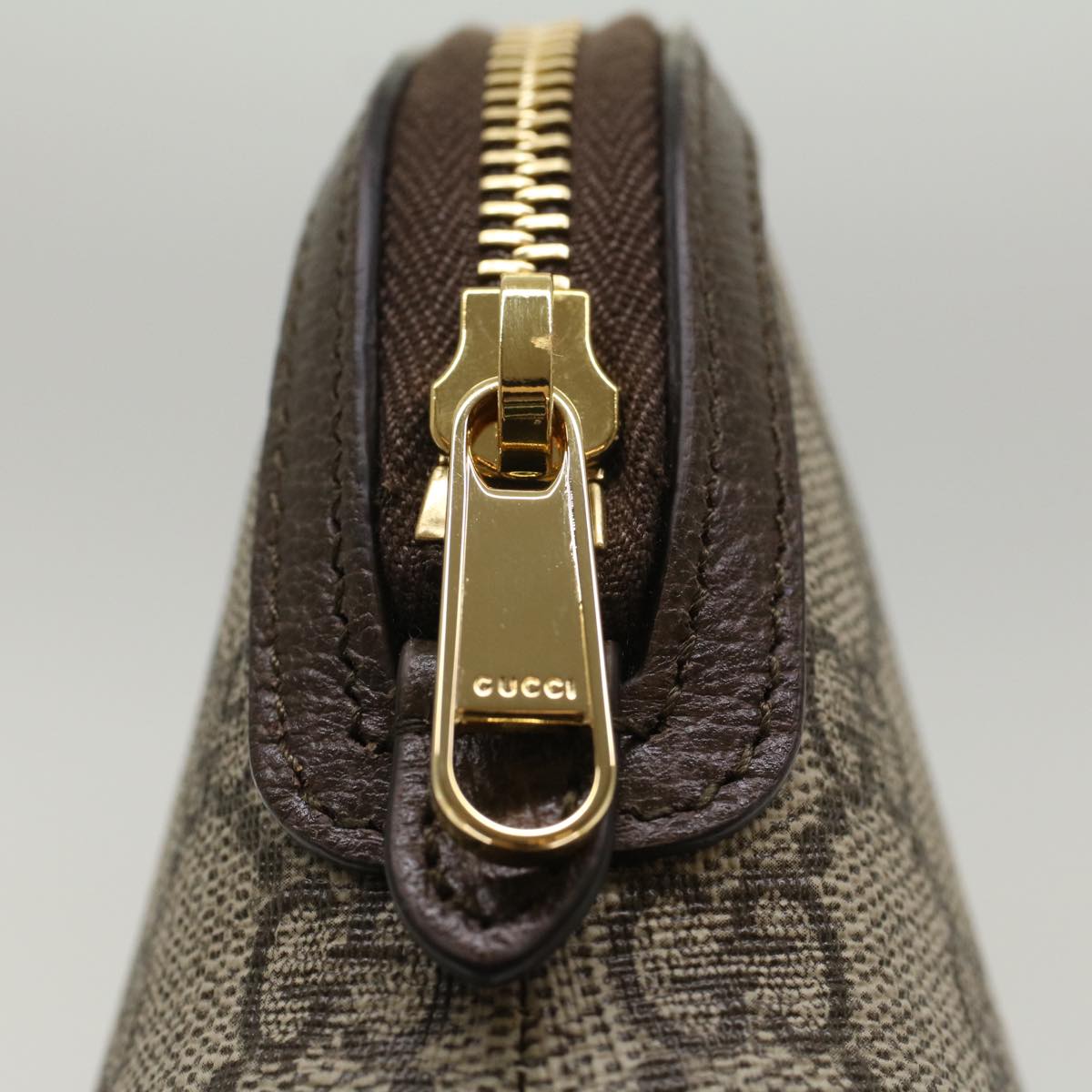 GUCCI GG Canvas Web Sherry Line Ophidia Cosmetic Pouch PVC Leather yk7912
