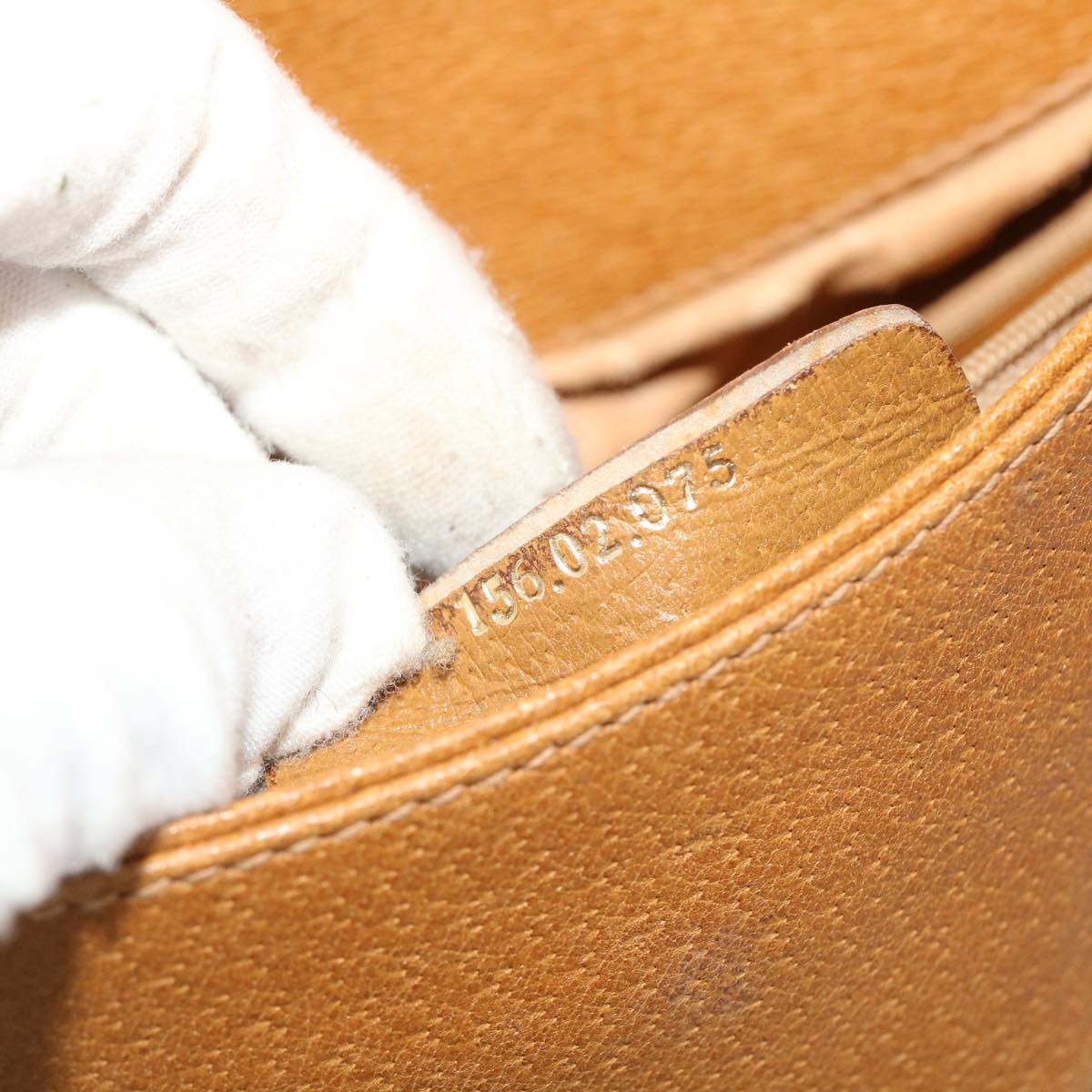 GUCCI GG Canvas Clutch Bag PVC Leather White Brown yk7923