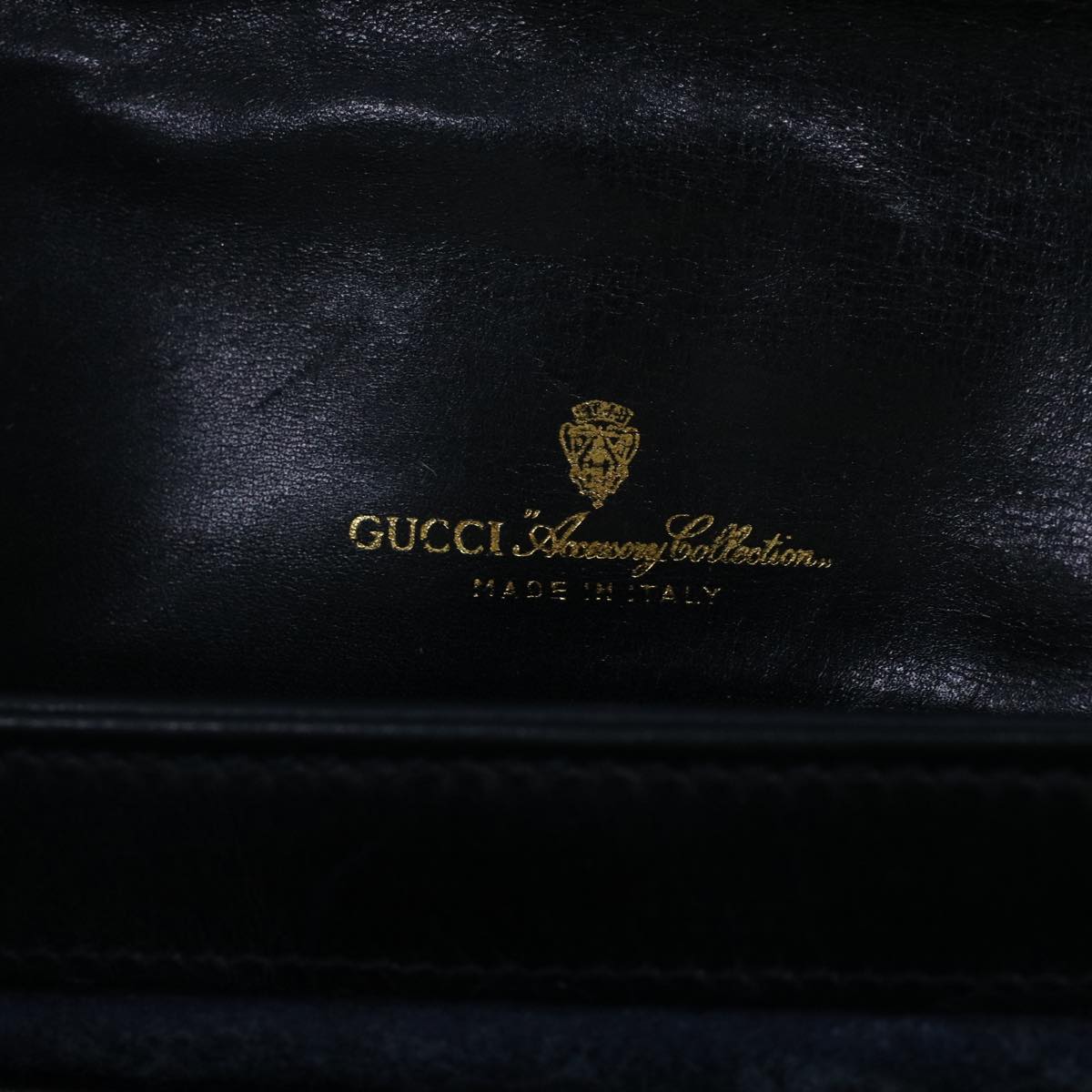 GUCCI GG Canvas Shoulder Bag PVC Leather Navy yk7925