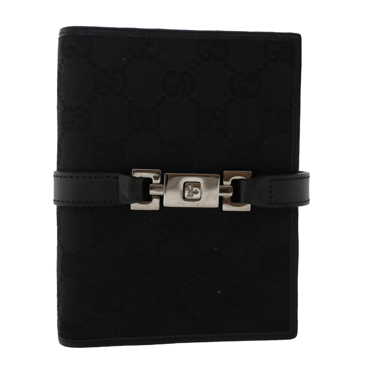 GUCCI GG Canvas Jackie Day Planner Cover Leather Black yk7939
