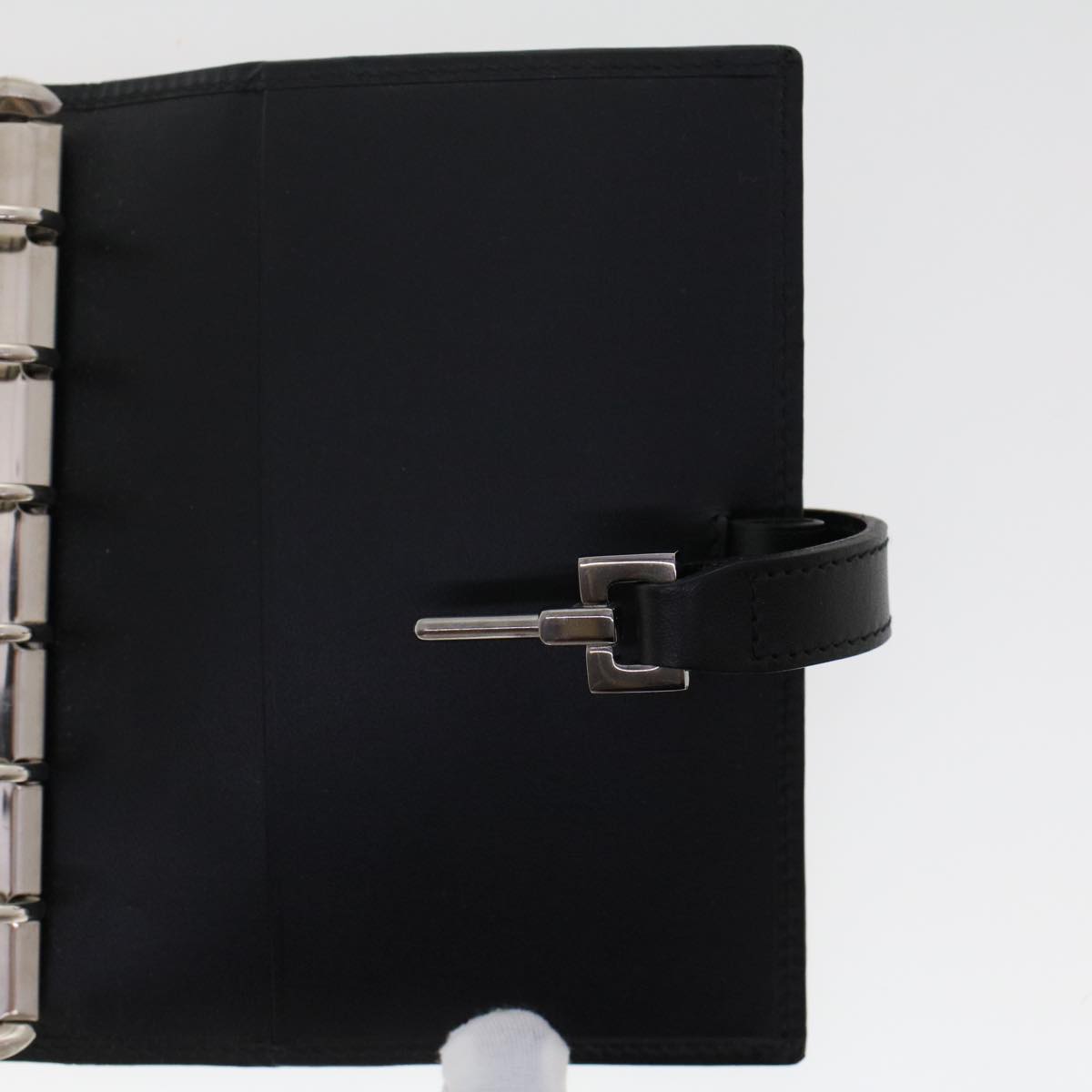 GUCCI GG Canvas Jackie Day Planner Cover Leather Black yk7939