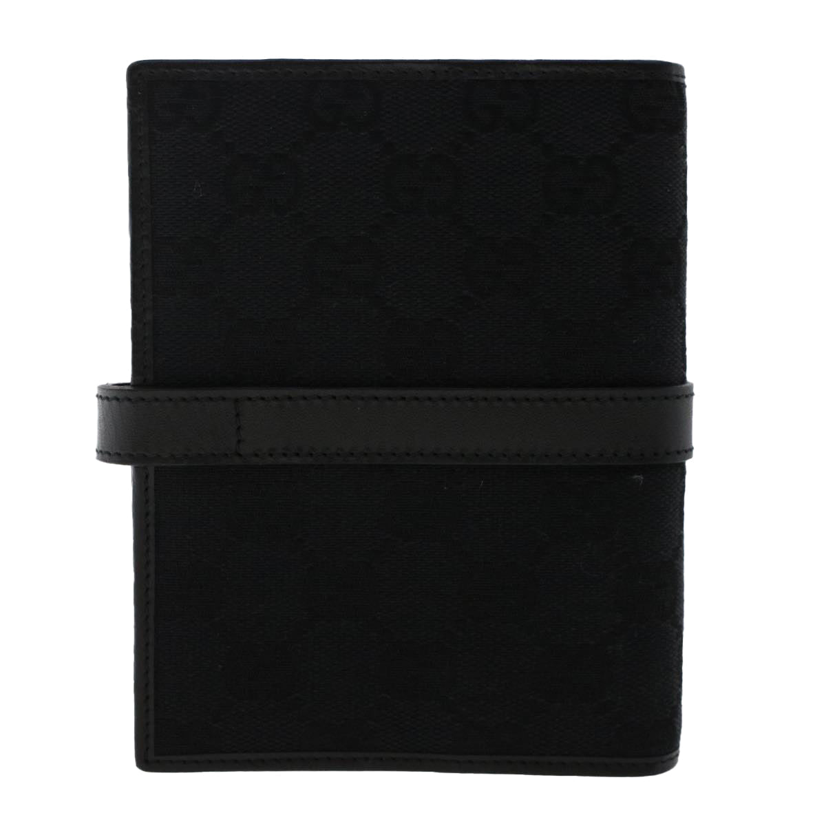 GUCCI GG Canvas Jackie Day Planner Cover Leather Black yk7939