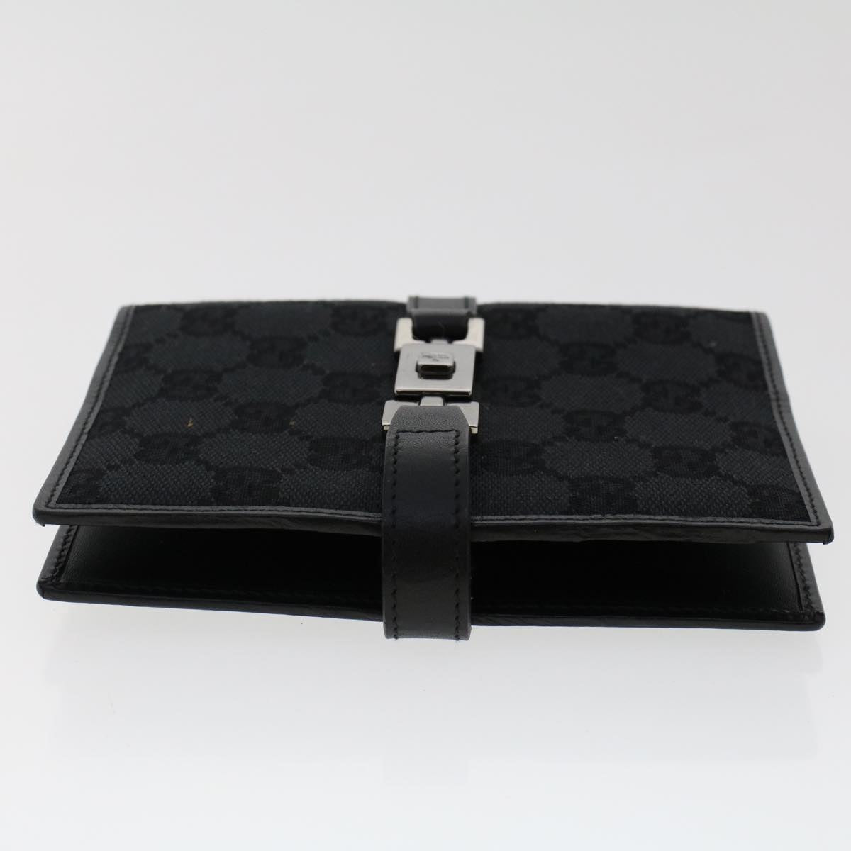 GUCCI GG Canvas Jackie Day Planner Cover Leather Black yk7939