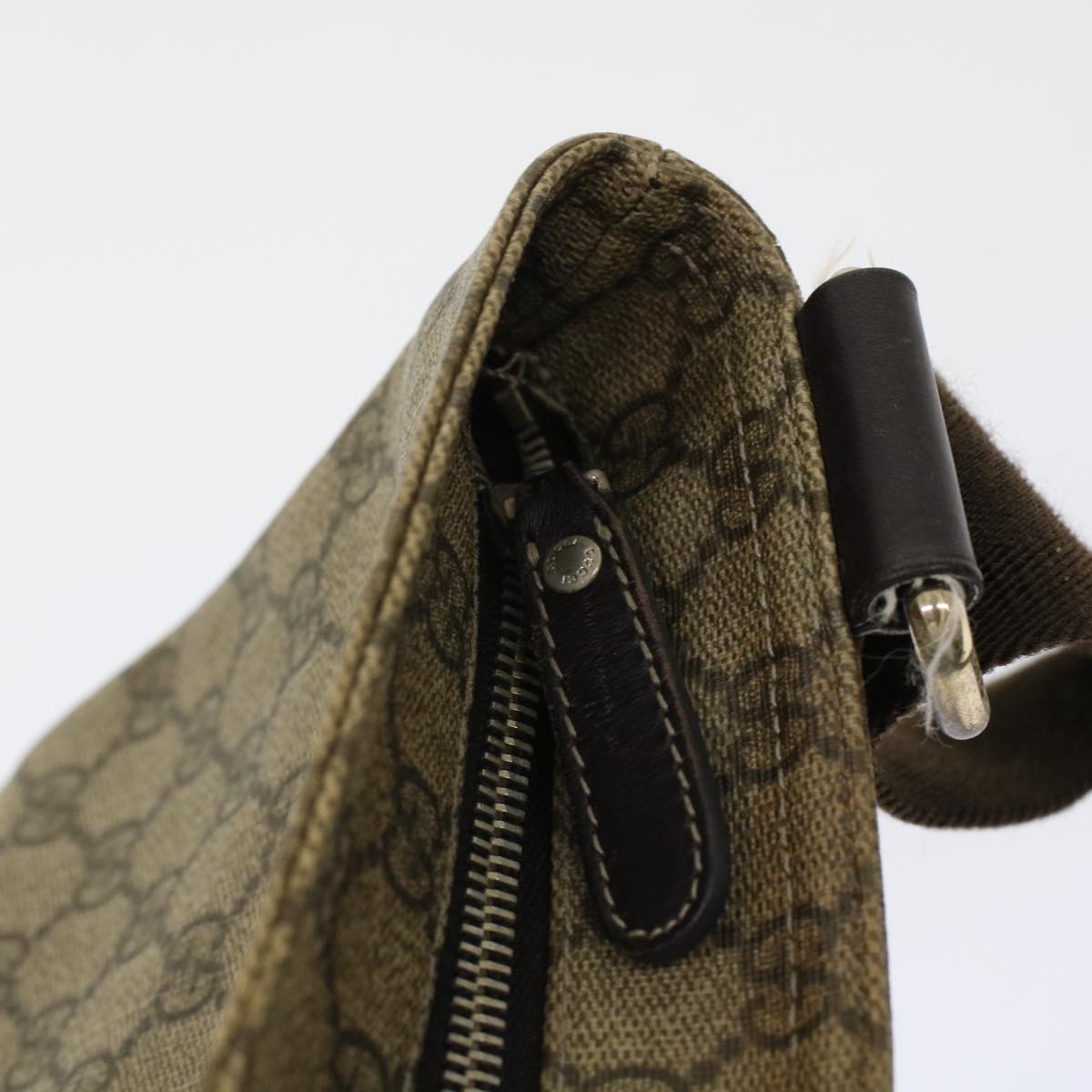 GUCCI GG Canvas Shoulder Bag PVC Leather Beige 201446 yk7961