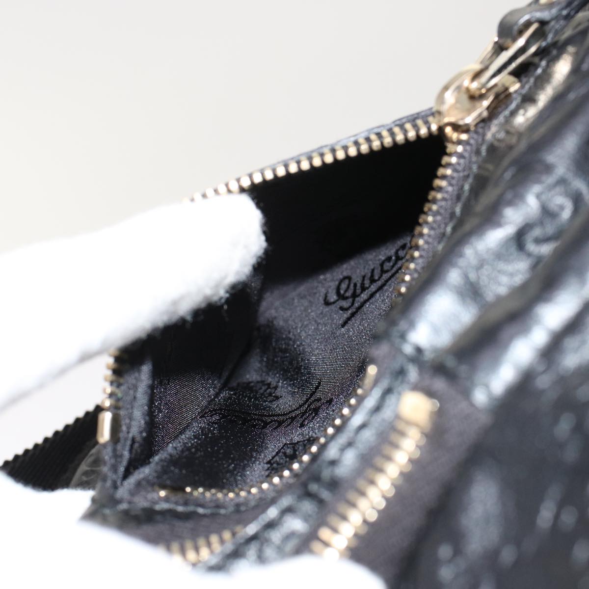 GUCCI GG Canvas Guccissima Waist bag Black 246417 yk7966