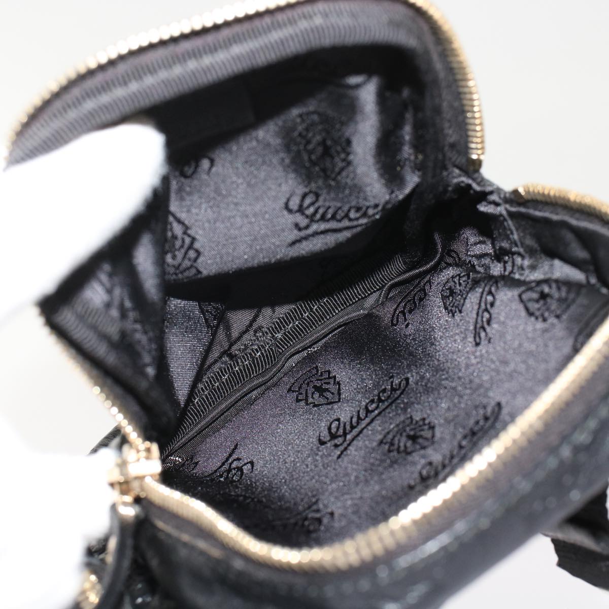 GUCCI GG Canvas Guccissima Waist bag Black 246417 yk7966