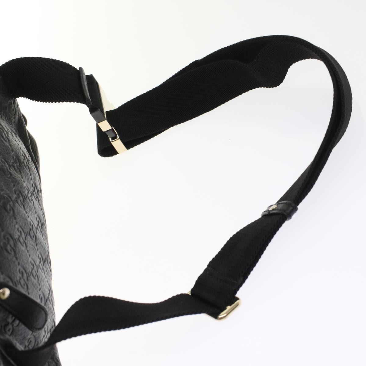GUCCI GG Canvas Guccissima Waist bag Black 246417 yk7966
