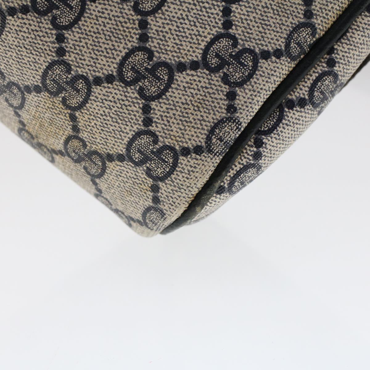 GUCCI GG Canvas Sherry Line Shoulder Bag Gray Red Navy 010.378... yk7969