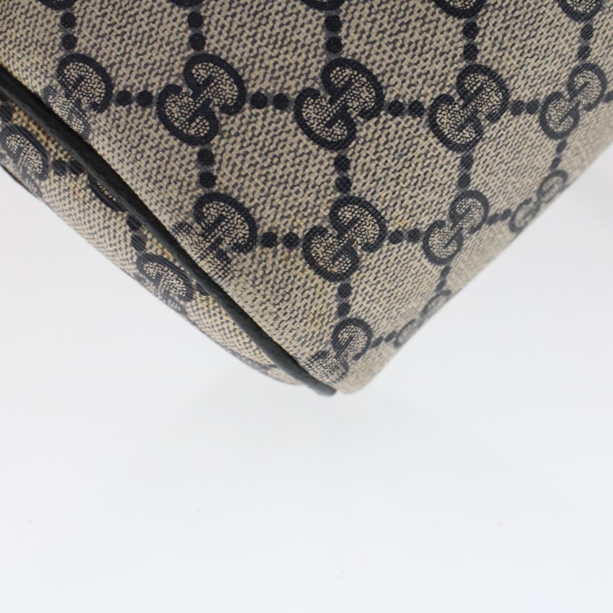 GUCCI GG Canvas Sherry Line Shoulder Bag Gray Red Navy 010.378... yk7969
