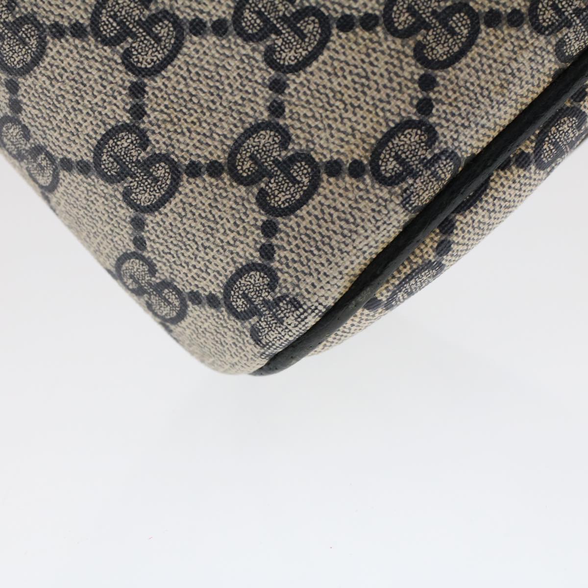 GUCCI GG Canvas Sherry Line Shoulder Bag Gray Red Navy 010.378... yk7969