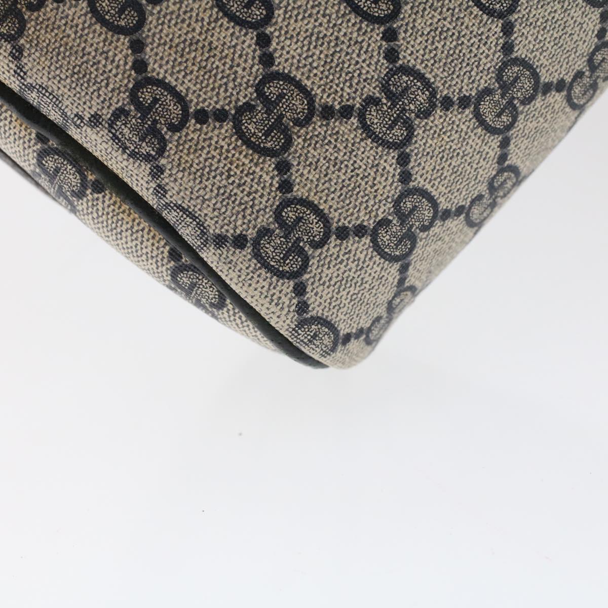 GUCCI GG Canvas Sherry Line Shoulder Bag Gray Red Navy 010.378... yk7969