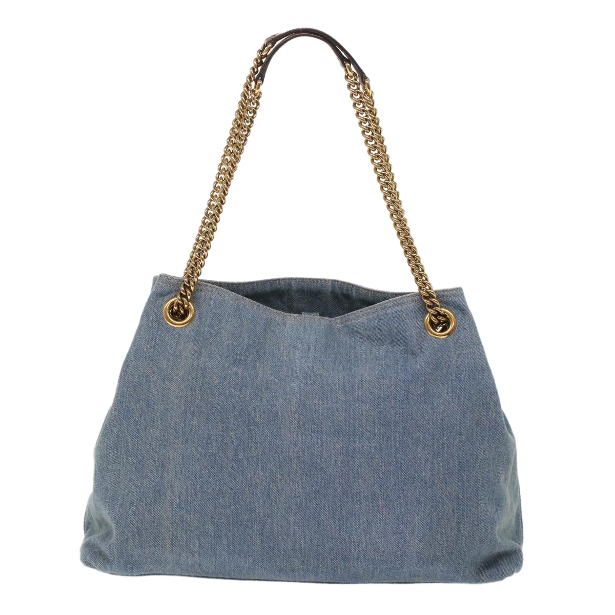 GUCCI Soho Chain Shoulder Bag Denim Blue 308982 yk7993