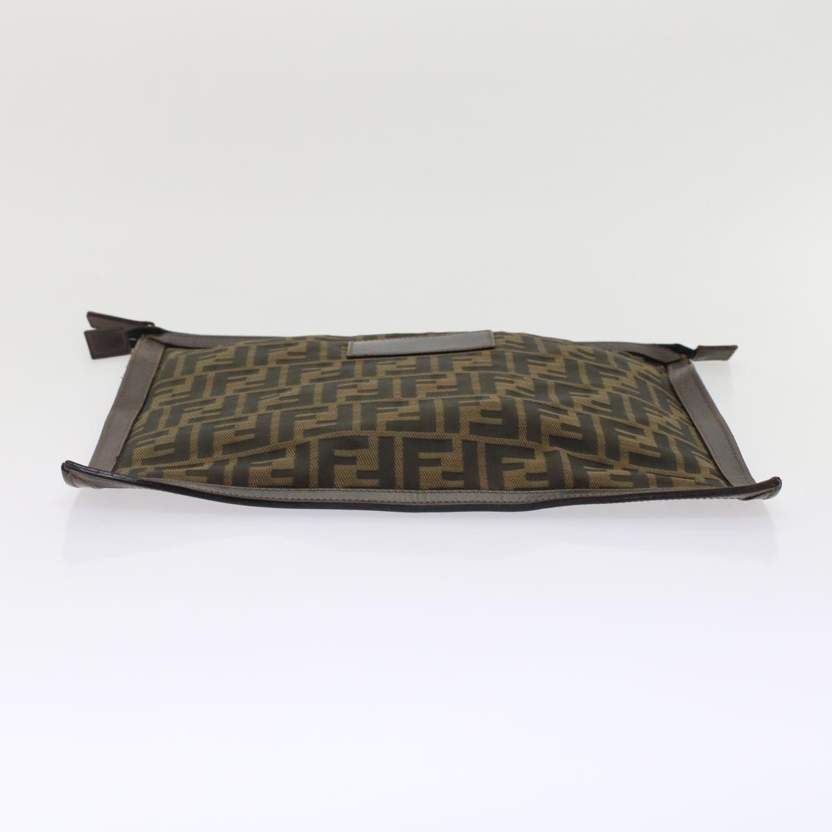 FENDI Zucca Canvas Clutch Bag Black Brown yk7995B