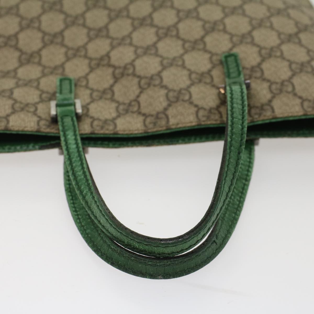 GUCCI GG Canvas Hand Bag PVC Leather Beige 117551 yk8010B