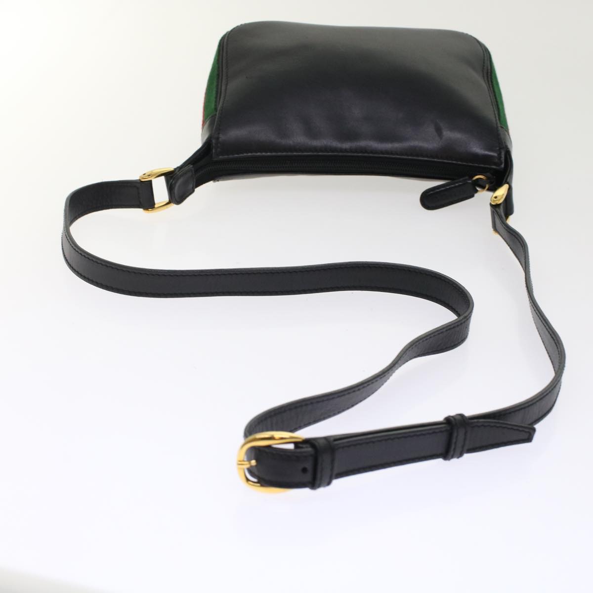 GUCCI Web Sherry Line Shoulder Bag Patent leather 2Set Black Red yk8019B