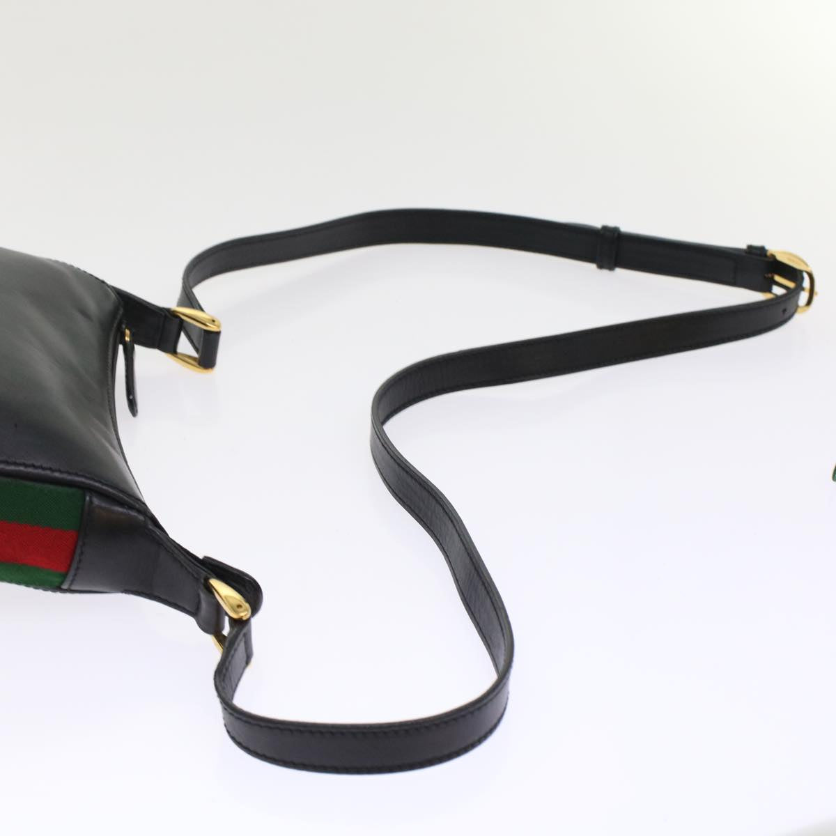 GUCCI Web Sherry Line Shoulder Bag Patent leather 2Set Black Red yk8019B